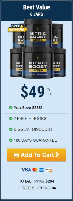 Nitric Boost Ultra 6 bottle